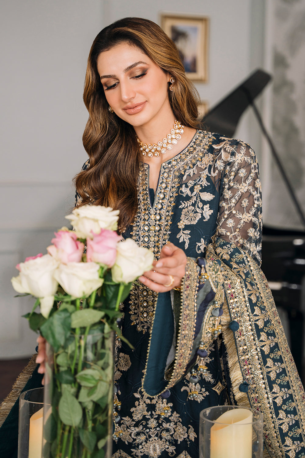 BAROQUE CHANTELLE CHIFFON COLLECTION| UNSTITCHED PARTY WEAR| MASTER REPLICA| TOP PAKISTANI DRESS