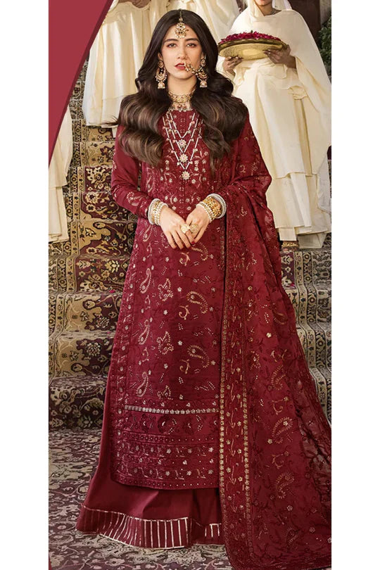 Asim Jofa Dhanak 3PC Unstitched Embroidered AZ - 0142 Top Trending