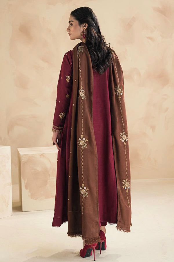 BAROUQE 3pc Unstitched Wedding Winter Collection  CODE :6018