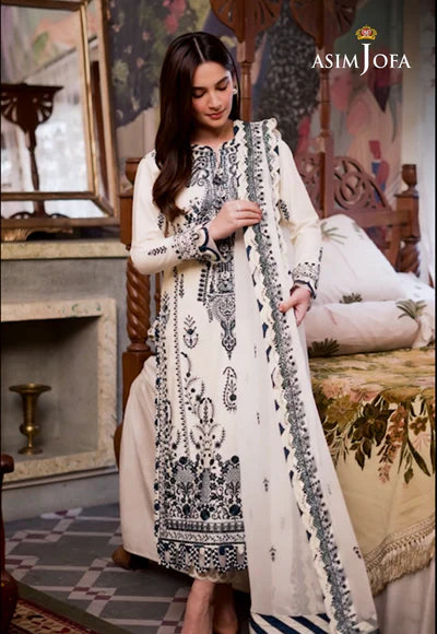 ASIM JOFA WHITE CHIFFON PARTY WEAR| IQRA AZIZ| TOP PAKISTANI DRESS