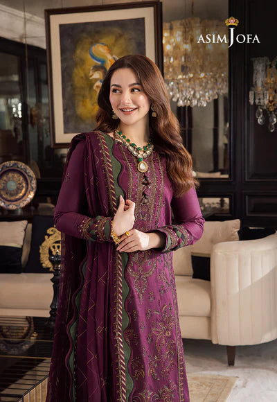 Asim Jofa 3PC Unstitched Winter collection Embroidered - A259