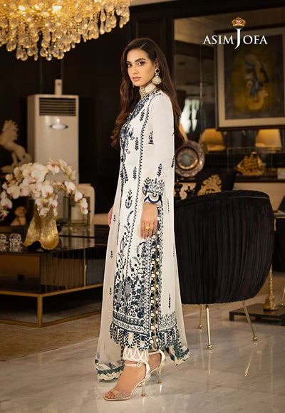 ASIM JOFA WHITE CHIFFON PARTY WEAR| IQRA AZIZ| TOP PAKISTANI DRESS