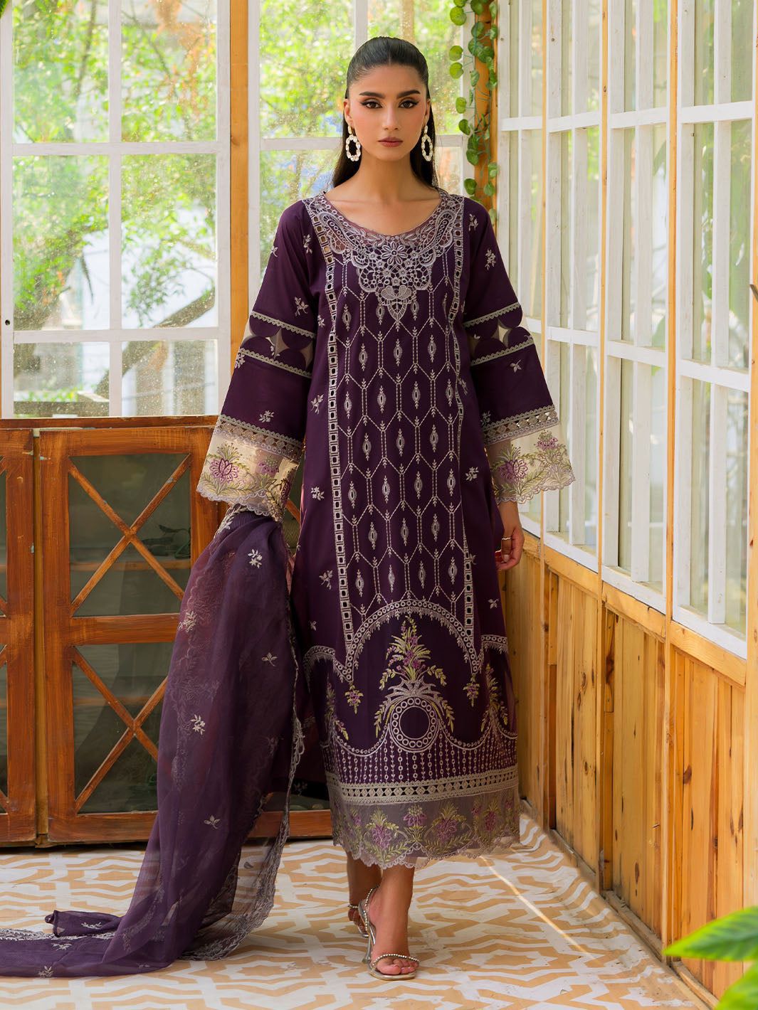 MAHNUR 3pc Unstitiched Wedding Party Wear Winter Collection  Code:AZ 2020