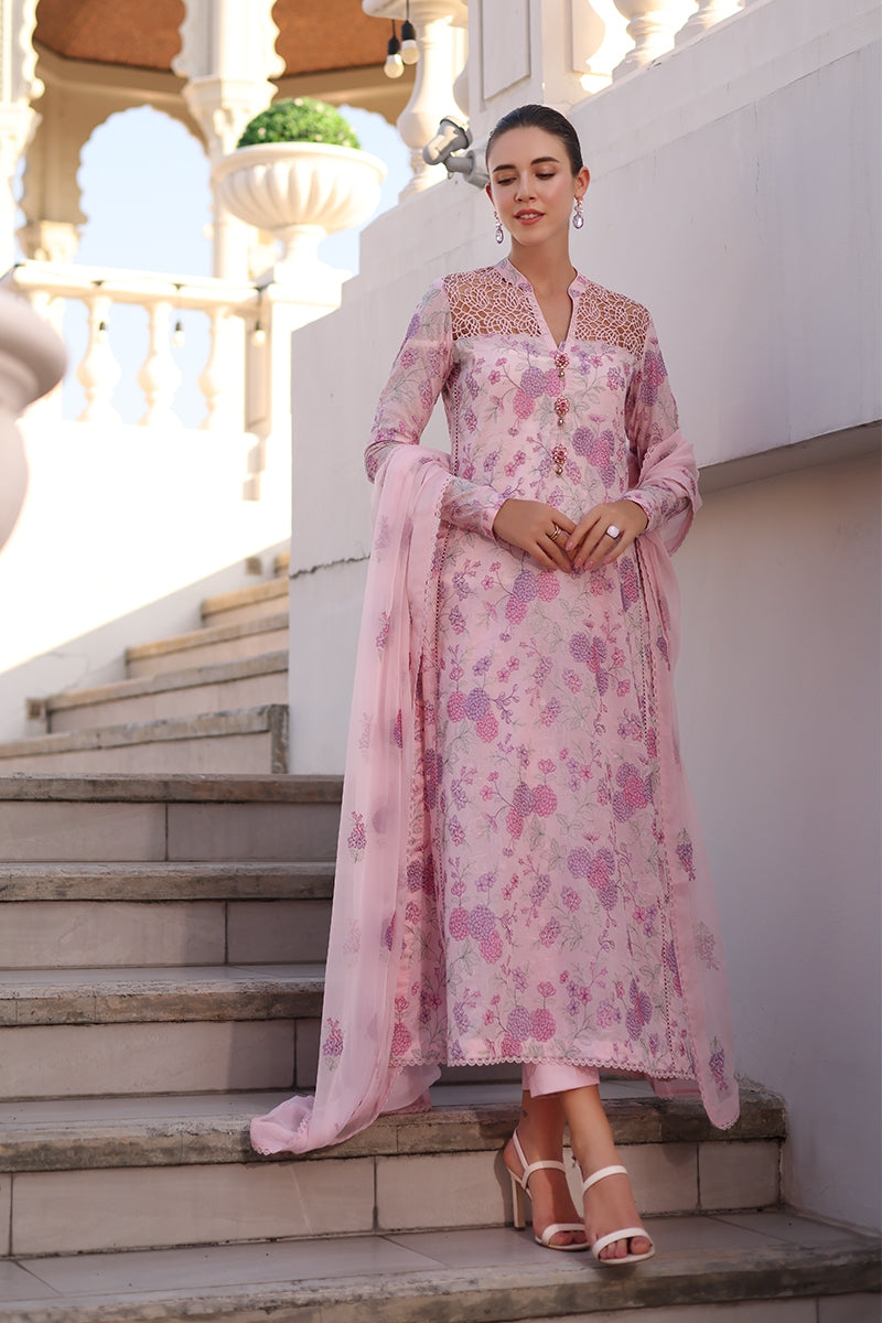 Bareeze Rose Pink Lawn Unstitched Suit