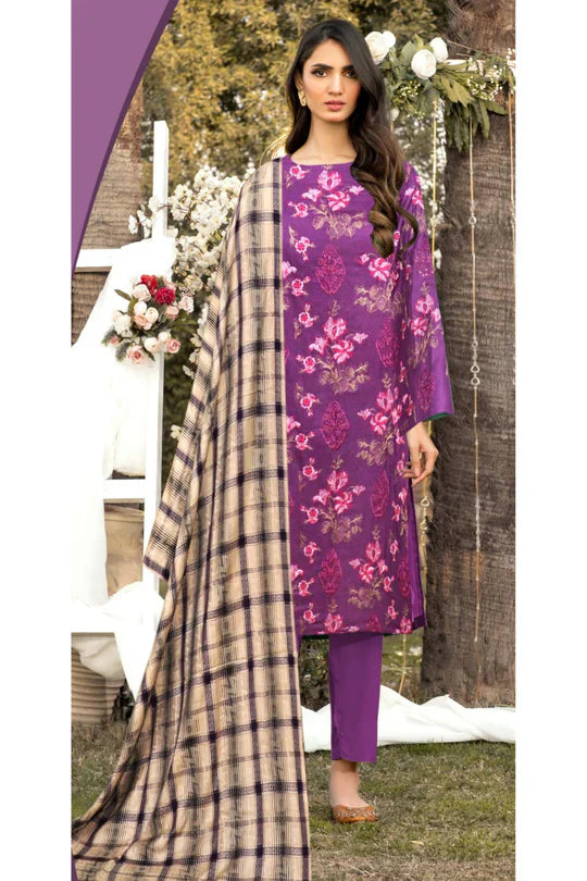 Bareeze Khaddar 3PC Embroidered AZ - 0134