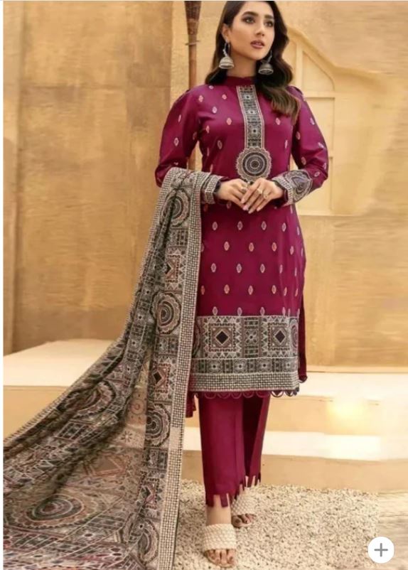 Bareeze Dhanak 3PC Embroidered AZ - 0128