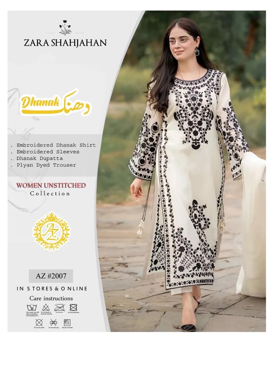 Zara ShahJahan Unstitched Omal 3PCS Lawn Dress With Monaar Embroidered Duppata SR-701